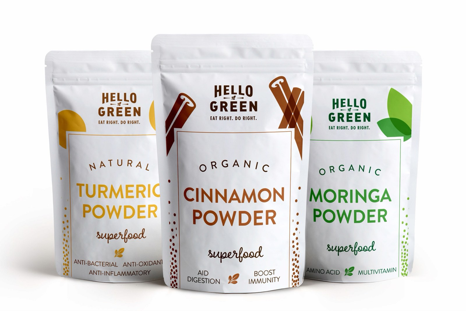 Hello Green packaging detail