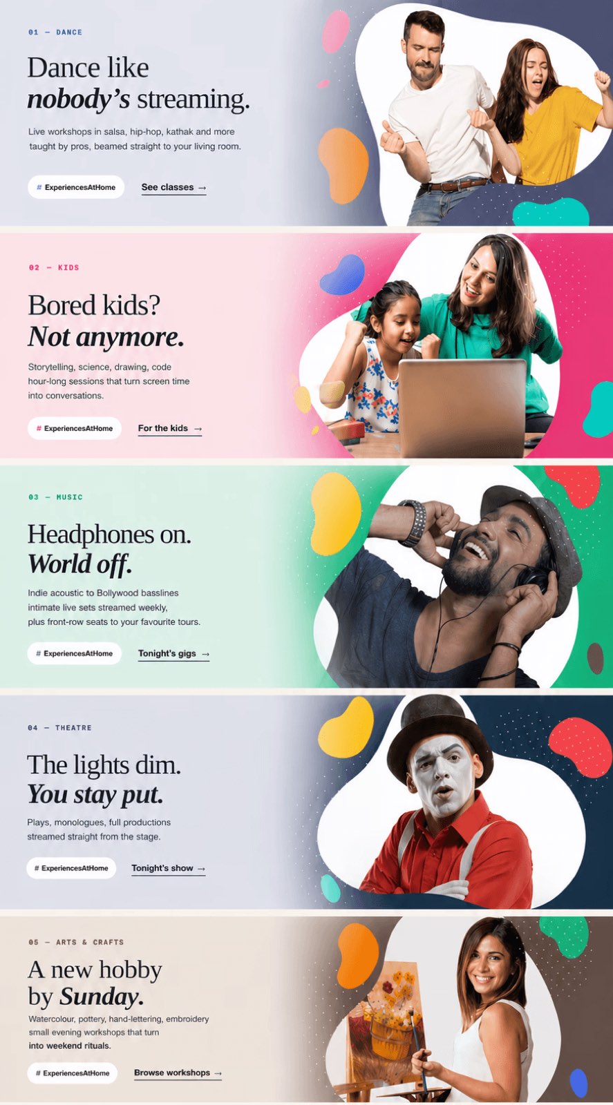 BookMyShow digital events campaign banners