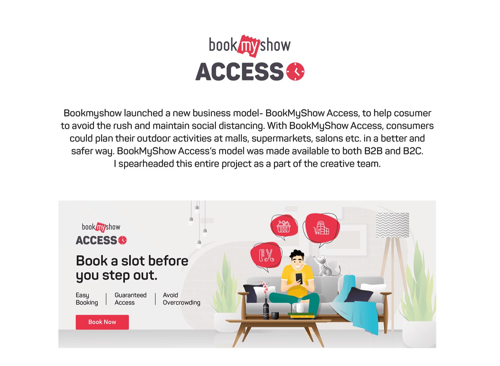 BookMyShow Access — book a slot before you step out