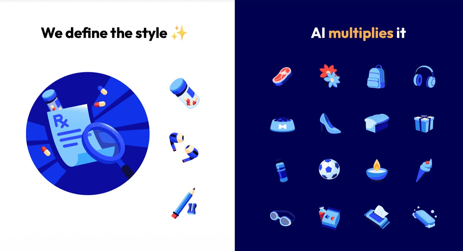 We define the style, AI multiplies it