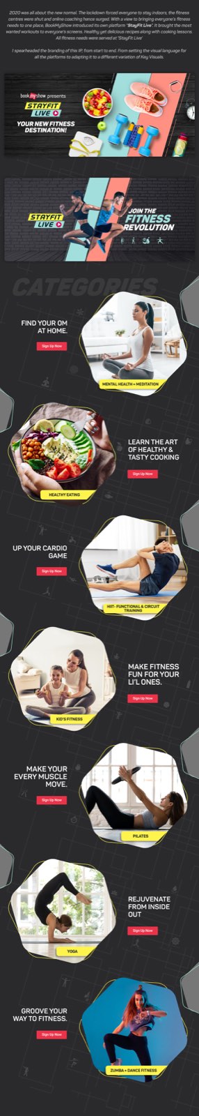 StayFit Live campaign layout
